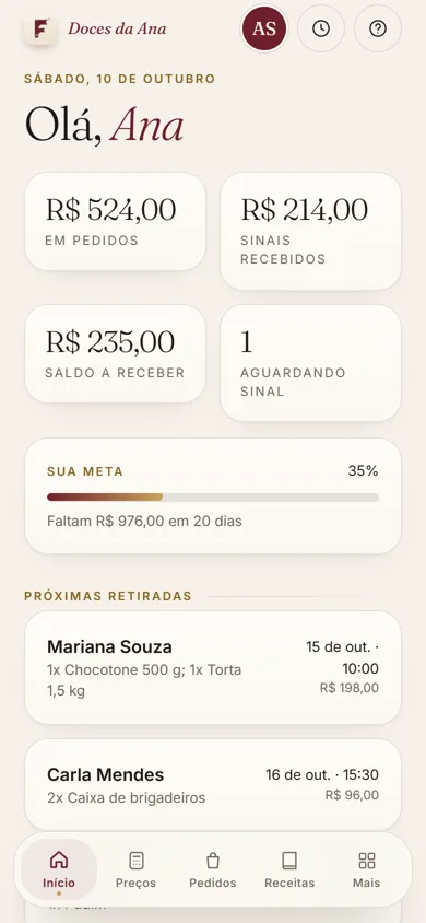 Aplicativo no celular