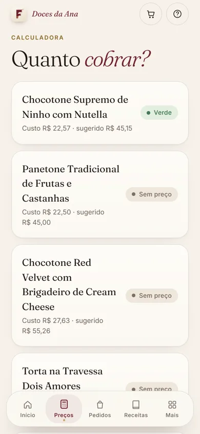 Tela do aplicativo