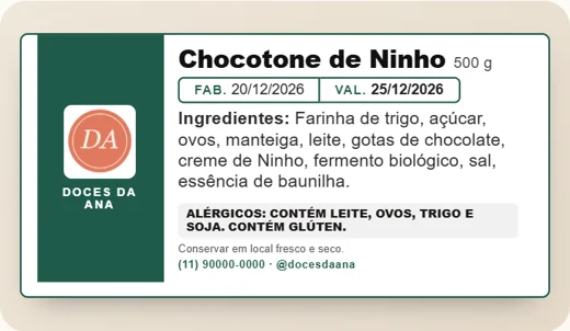 Etiqueta estilo moderno